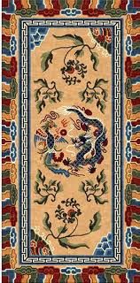 tibetan carpet with dragon design