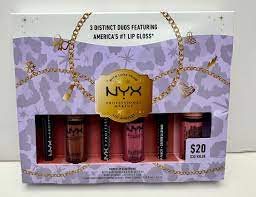 nyx professional makeup er lip gloss slim lip liner holiday vault gift set 6pc