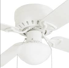 White Flush Mount Indoor Ceiling Fan
