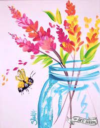 Flower Jar Acrylic Painting Tutorial