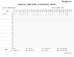 23 free printable attendance sheet