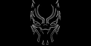 wallpaper black panther mask minimal