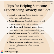 what to say to someone with anxiety