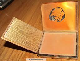 vine gold powder makeup compact case