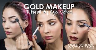 gold full face makeup tutorial