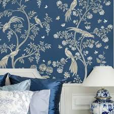 Chinoiserie Wall Mural Stencils By