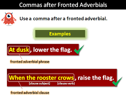 It tells which one or what kind. Comma After A Fronted Adverbial