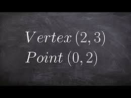 A Parabola Given A Vertex And Point