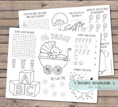 Every item on this page was chosen by a woman's day editor. Baby Shower Coloring Placemat Baby Shower Activity Coloring Etsy