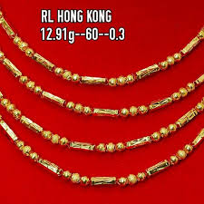 916 gold necklace hongkong design