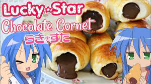 Konata's CHOCOLATE CORNETS Recipe | LUCKY ☆ STAR choco cornets Recette  [eng/fr subs] - YouTube