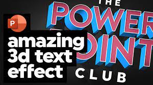 powerpoint amazing 3d text effect