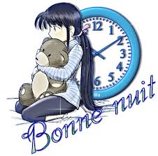 Bonne nuit - Fille - Ourson - Horloge - Gif scintillant - Gratuit - Le  Monde des Gifs