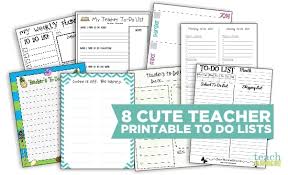 8 Cute Teacher Printable To Do Lists Teach Junkie