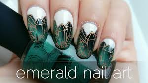 emerald nail art reverse sting