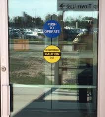 Signage For Low Energy Automatic Doors