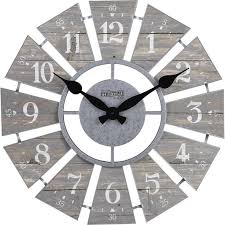 Gray Numeral Farmhouse Windmill Clock