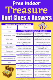 free printable trere hunt clues for kids