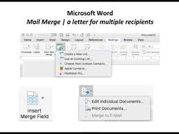 mail merge microsoft word a letter