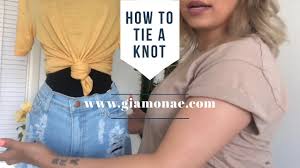 how to tie a knot on a shirt you