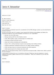 Office Manager Cover Letter Resume Badak