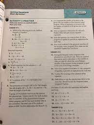 Solved Solving Equations What S My