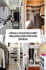 Use adjustable hanging rods to double the storage space and keep related items close together. 4 Small Walk In Closet Organization Tips And 28 Ideas Digsdigs Closet Layout Small Walkin Closet Closet Hacks Organizing