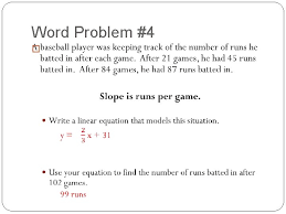 Writing Equations Given Word Problems Goal