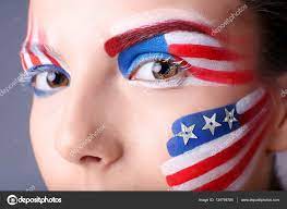 with usa makeup stock photo by