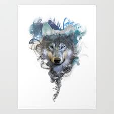 wolf spirit art print by