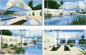 White Glass House 3 Sims 4 Houses