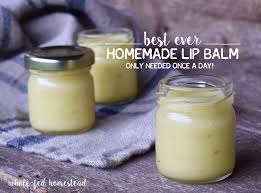 homemade honey lip balm as featured in