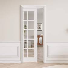 White Primed Mdf Pocket Sliding Door