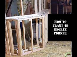 how to frame 45 degree corner outside