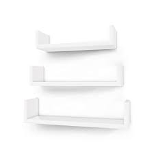 u shaped cube shelves decorative white