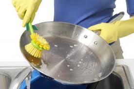 how to clean stainless steel pans for