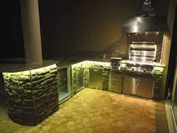 outdoor kitchen island grill led