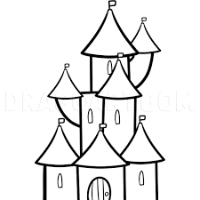 how to draw a castle for kids step by