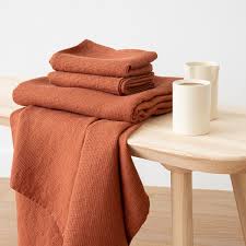 A wide variety of orange bath towels options are available to you, such as knitted. Rust Bath Towels And Hand Towels Washed Waffle Linenme