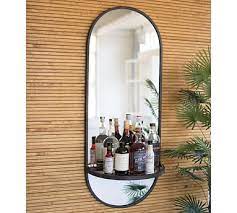 Elora Oval Wall Mirror With Shelf
