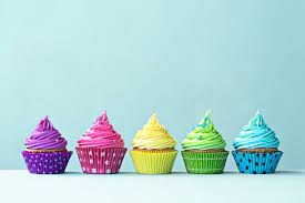 Colorful Cupcakes With Rainbow Stock Photos Motion Array gambar png