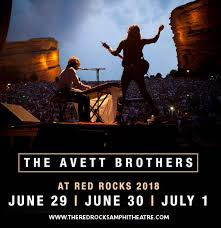 The Avett Brothers At Red Rocks Amphitheatre On 1 Jul 2018