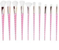 set of 10 pink brushes