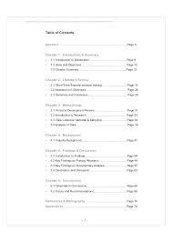 Sample Table Of Contents Page Moontex Co