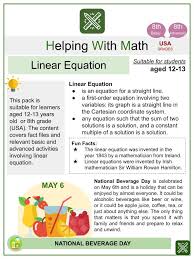linear equation national beverage day