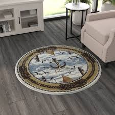 masada rugs round area rug nautical