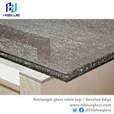 rectangle ed laminated glass table top