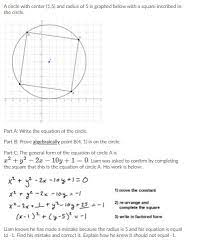 Answered A Circle With Center 1 5