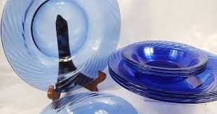 Pyrex Bowls Blue Glass Fiesta Ware
