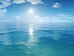 3d sea sun clouds blue ocean hd